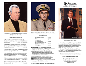 Three Portraits featured on front side of trifold