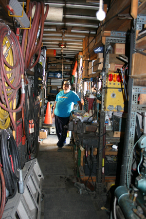 Joe in Truck (view north to south)