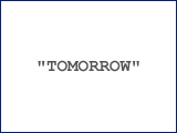 &ldquo;Tomorrow&rdquo;